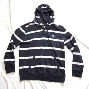 Youth Boys Chaps Stripes Cotton Pullover Hoodie Sz M (MT355)